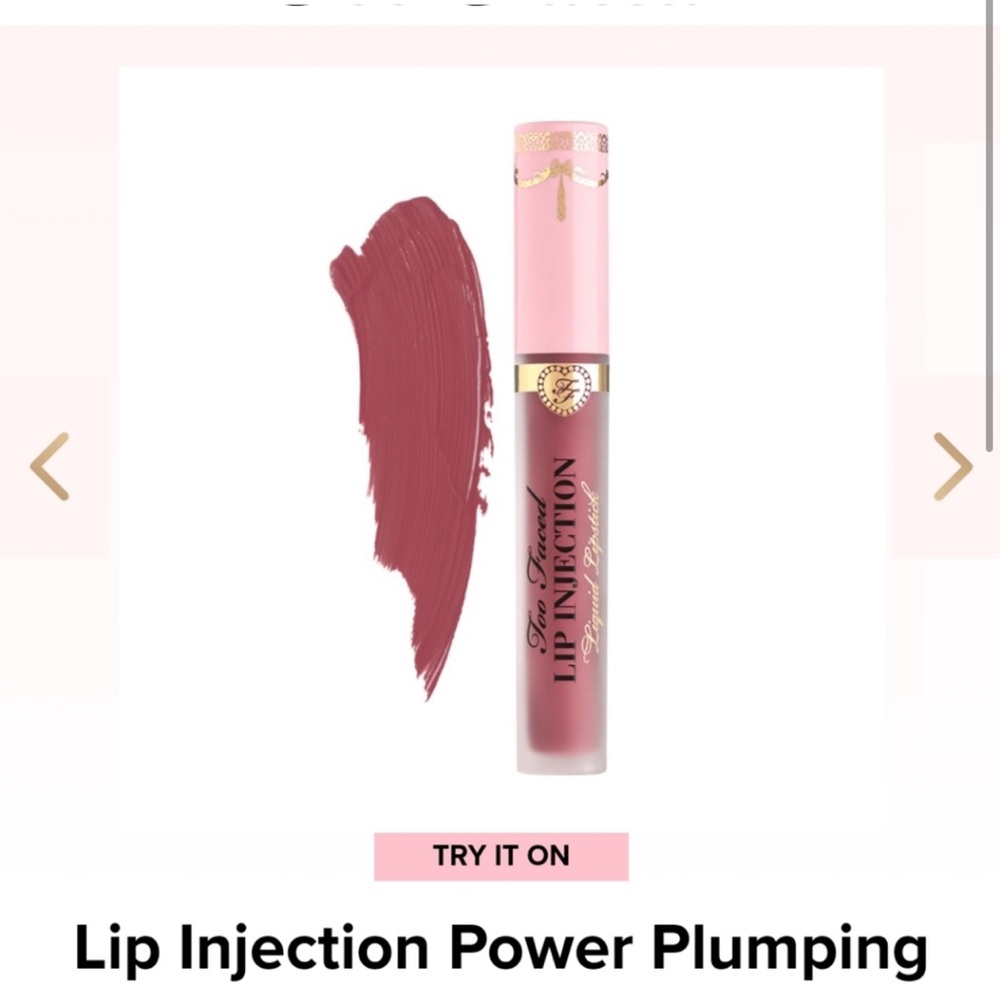 New! Plump you up Lip Injection Power Plumping Cream Liquid Lipstick Too Face